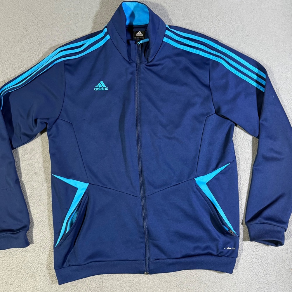 Vintage Adidas UEFA Champions‎ League Jacket Mens Large Track Zip Up Navy Blue